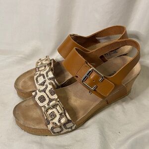 Mephisto Lissandra Platform Cork Wedge Sandal Size 41